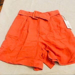 New Linen Belted Shorts